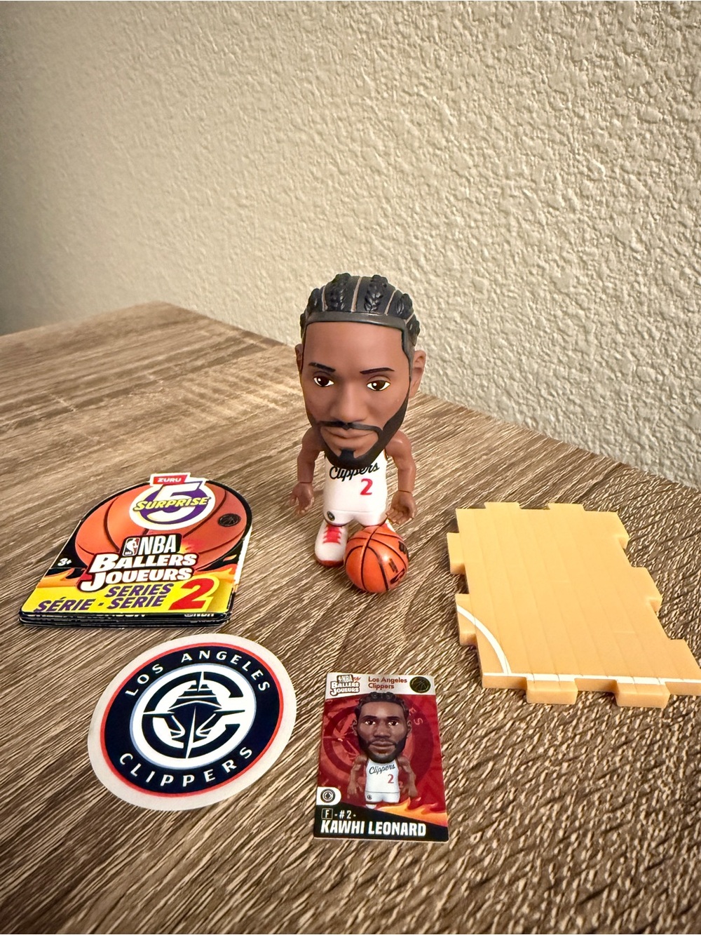 Like-New! NBA Ballers Series #2 Kawhi Leonard White Jersey Los Angeles Clippers